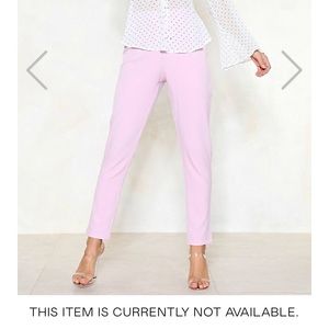 Pink tailored pants
